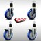 Service Caster 5'' SS Blue Poly Swivel 1-7/8'' Expanding Stem Caster Set 2 Total Lock Brakes, 4PK SCC-SSEXTTL20S514-PPUB-BLU-2-S-2-178 - alternate 3